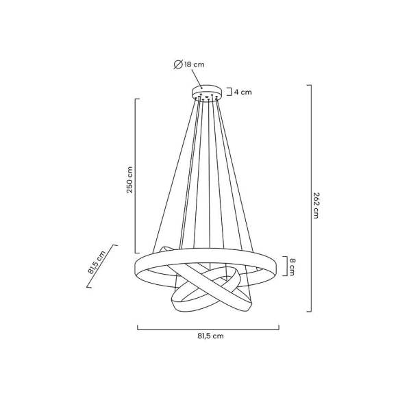 MOOSEE lampa wisząca LIBERTY TRIPLES złota